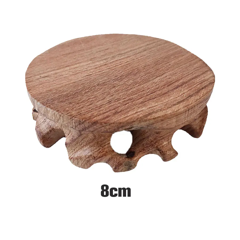Round Wooden Stool Base Smooth Vintage Exquisite Figurines Stand Clear Texture Sturdy Pedestal Craft Home Stores Round Wooden Stool Base Smooth Vintage Exquisite Figurines Stand Clear Texture Sturdy Pedestal Craft Home Stores - Image 10