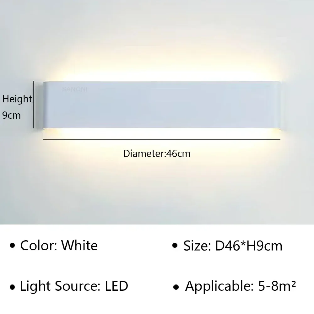 Moderne Led-Wandleuchte Für Nachttisch, Wohnzimmer, Treppen, Gang, Badezimmer, Heimdekoration, Wandleuchte, Innenbeleuchtung, Glanz Moderne Led-Wandleuchte Für Nachttisch, Wohnzimmer, Treppen, Gang, Badezimmer, Heimdekoration, Wandleuchte, Innenbeleuchtung, Glanz - Image 21