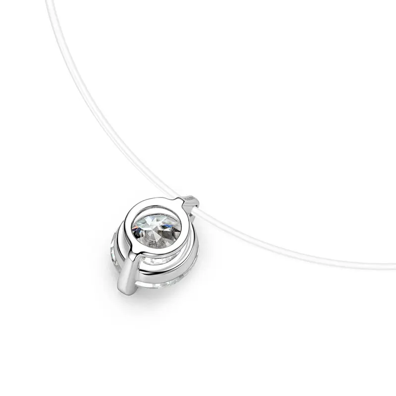 5 Mm 6,5 Mm 8 Mm Moissanit-Anhänger 925Er Silber Solitär-Halskette Für Frauen Unsichtbare Fischlinie Kette Schmuck Valentinstagsgeschenk 2025 5 Mm 6,5 Mm 8 Mm Moissanit-Anhänger 925Er Silber Solitär-Halskette Für Frauen Unsichtbare Fischlinie Kette Schmuck Valentinstagsgeschenk 2025 - Image 6