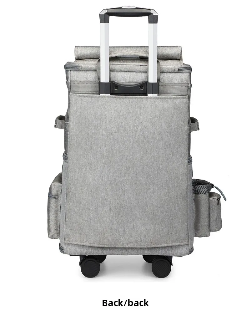 2-In-1 Rolling Pet Carrier Double Compartment Foldable Cat Stroller Large Breathable Travel Carrier For 2 Cats, Airline Approved 2-In-1 Rolling Pet Carrier Double Compartment Foldable Cat Stroller Large Breathable Travel Carrier For 2 Cats, Airline Approved - Image 26