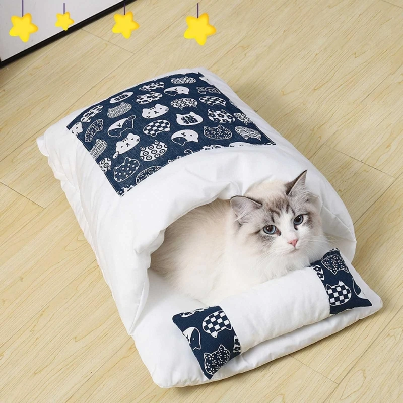 Bett Für Indoor Katzen Haustier Schlafen Cave Tasche Selbst Erwärmung Haus Hideout Y5Gb Bett Für Indoor Katzen Haustier Schlafen Cave Tasche Selbst Erwärmung Haus Hideout Y5Gb - Image 2