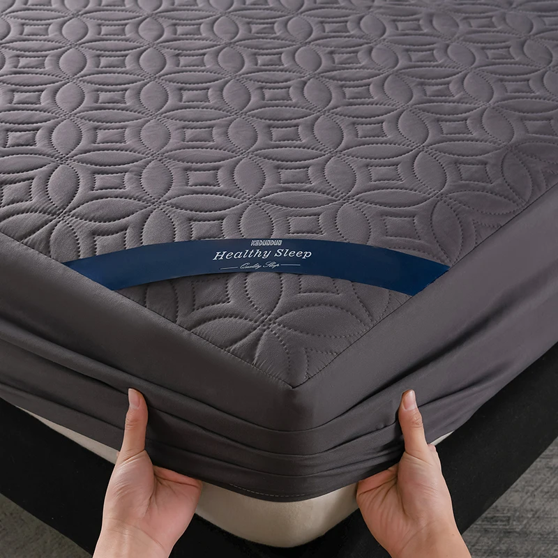 Ultrasonic Quilted Waterproof Antibacterial Mattress Protector Breathable Ultra Soft Noise Free 30Cm Deep Pocket Fitted Sheet Ultrasonic Quilted Waterproof Antibacterial Mattress Protector Breathable Ultra Soft Noise Free 30Cm Deep Pocket Fitted Sheet - Image 9