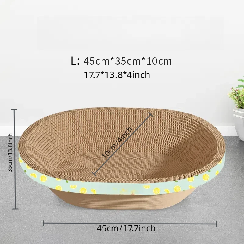 Cardboard Cat Scratchers Round Shape Scratching Bed Scratch Lounge For Kitten Play Scratch Cardboard Cat Scratchers Round Shape Scratching Bed Scratch Lounge For Kitten Play Scratch - Image 7