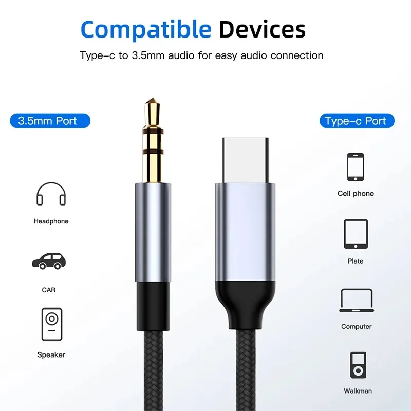 Usb-C Zu 3,5-Mm-Klinke Adapter – Typ-C Audio-Konverter Für Kopfhörer, Aux-Geräte, Smartphones, Tablets &Amp; Laptops Usb-C Zu 3,5-Mm-Klinke Adapter – Typ-C Audio-Konverter Für Kopfhörer, Aux-Geräte, Smartphones, Tablets &Amp; Laptops - Image 6