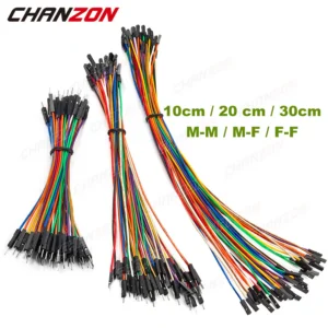 Kupfer-Überbrückungsdraht, Dupont-Kabel, 10 cm, 20 cm, 30 cm, männlich, weiblich, 24 AWG, lötfreier flexibler Leitungsanschluss für DIY Arduino Breadboard