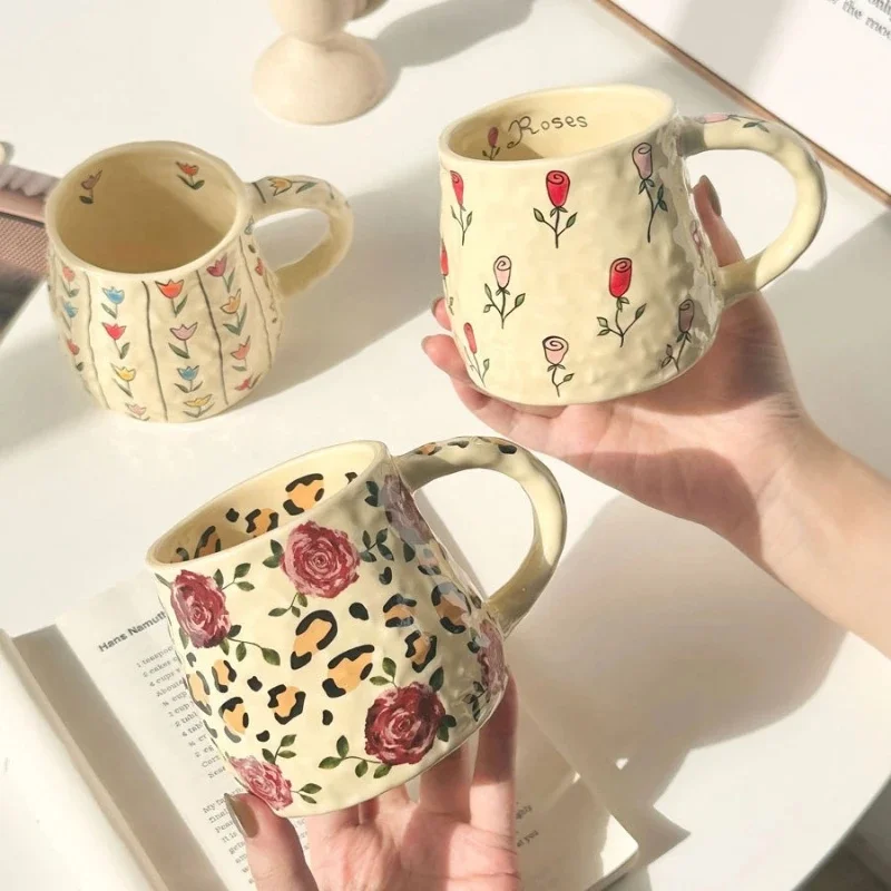 390Ml Handgefertigter Keramikbecher, Premium-Kaffeetasse, Milchtee-Tasse, Heiße-Schokoladen-Tasse, Haferflocken-Frühstückstasse, Langlebiges Trinkgeschirr Für Die Küche 390Ml Handgefertigter Keramikbecher, Premium-Kaffeetasse, Milchtee-Tasse, Heiße-Schokoladen-Tasse, Haferflocken-Frühstückstasse, Langlebiges Trinkgeschirr Für Die Küche - Image 2