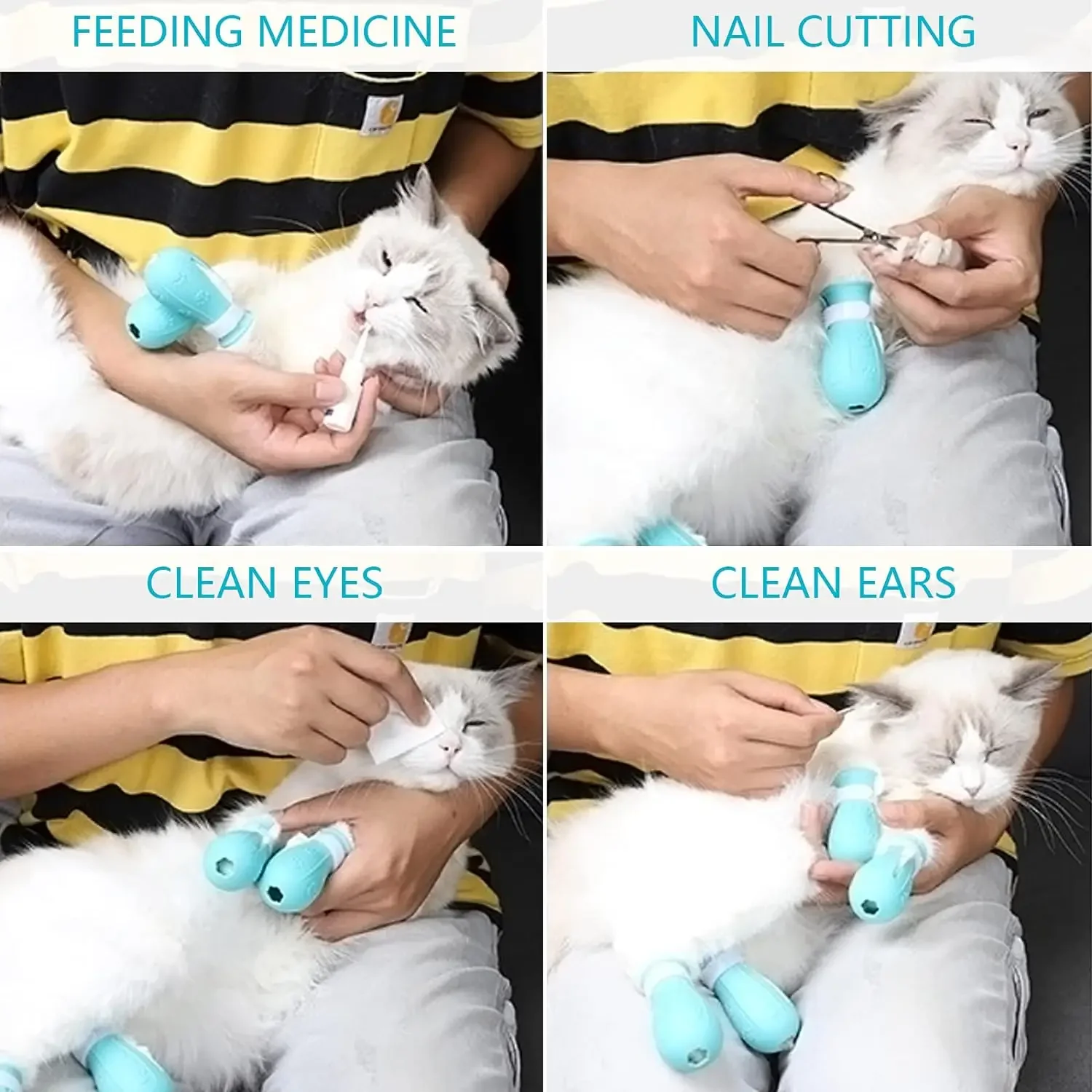 Verstellbare Katzenkrallenschutz Handschuhe Aus Silikon Für Pflege Verstellbare Katzenkrallenschutz Handschuhe Aus Silikon Für Pflege - Image 2