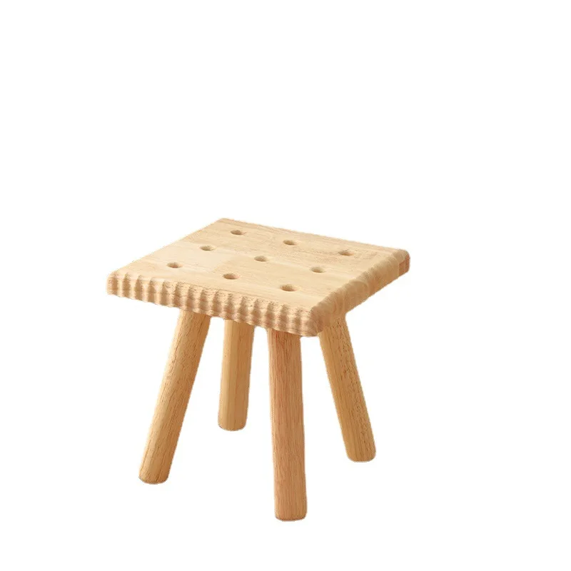 Creative All Solid Wood Small Stool Modern Shoe Stool Kindergarten Original Wood Color Stools Children'S Home Small Stools Creative All Solid Wood Small Stool Modern Shoe Stool Kindergarten Original Wood Color Stools Children'S Home Small Stools - Image 5