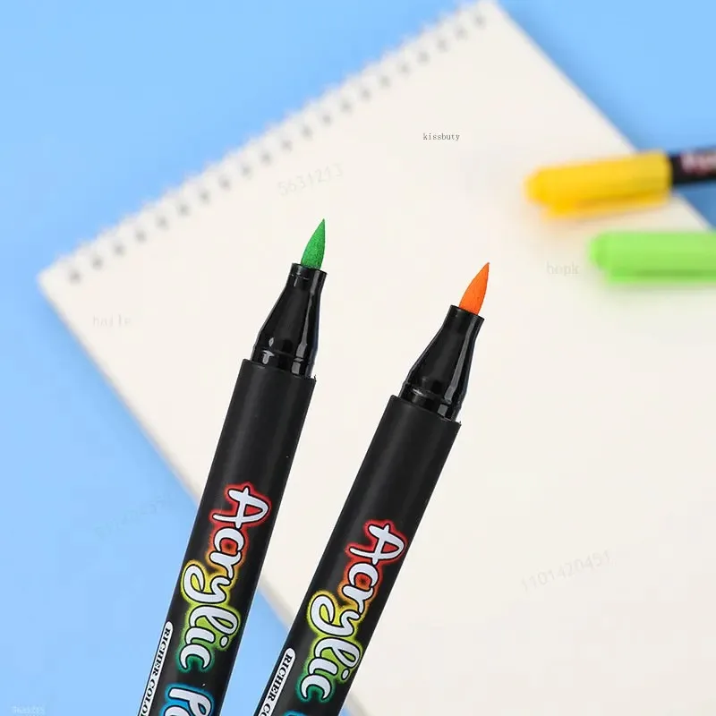 12-60 Farben Acryl Pinsel Markierung Stifte Für Stoff Leinwand Stein Metall Keramik Diy Mal Stift 12-60 Farben Acryl Pinsel Markierung Stifte Für Stoff Leinwand Stein Metall Keramik Diy Mal Stift - Image 3