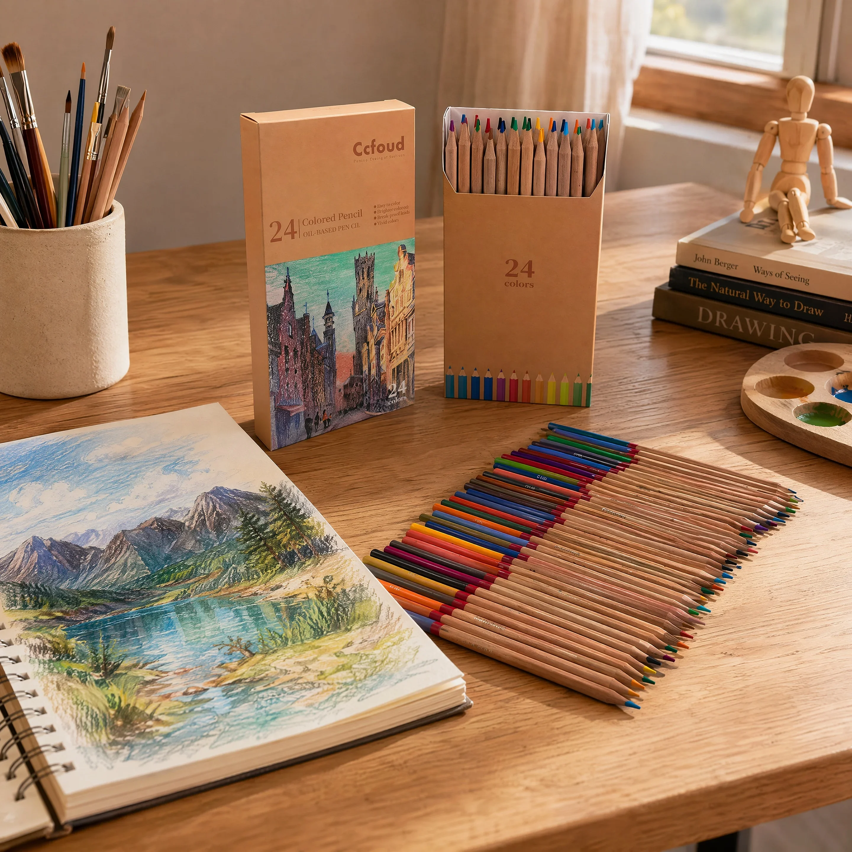 Aquarellbuntstifte Set – Weiche Mine Mit Lebendigen Farben Zum Ausmalen Und Zeichnen Für Erwachsene Aquarellbuntstifte Set – Weiche Mine Mit Lebendigen Farben Zum Ausmalen Und Zeichnen Für Erwachsene - Image 2