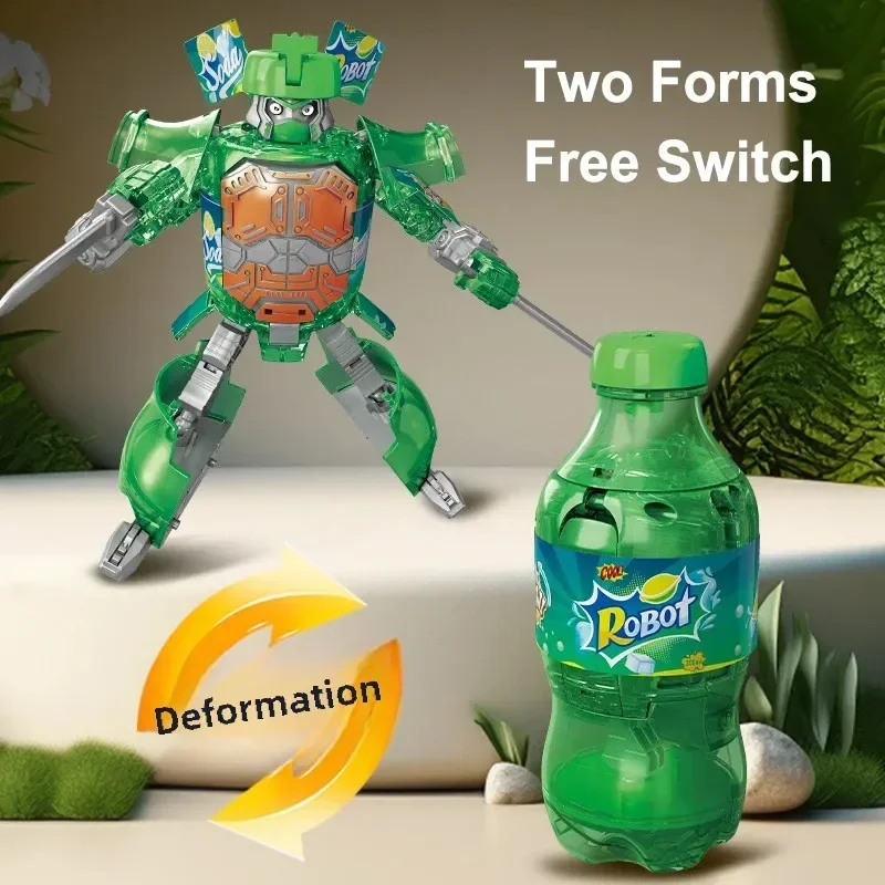 Cartoon Deformation Robot Simulated Bottled Soda Deformed Robot Action Figures Mecha Warrior Creative Model Toy Educational Toy Cartoon Deformation Robot Simulated Bottled Soda Deformed Robot Action Figures Mecha Warrior Creative Model Toy Educational Toy
