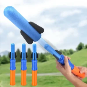 1-5 Stück Handbetriebener Raketenwerfer Spielset Schaumstoffrakete Kinder Outdoor Geburtstagsgeschenk Lustiges Sommer-Gartenspiel Party-Sonderangebot
