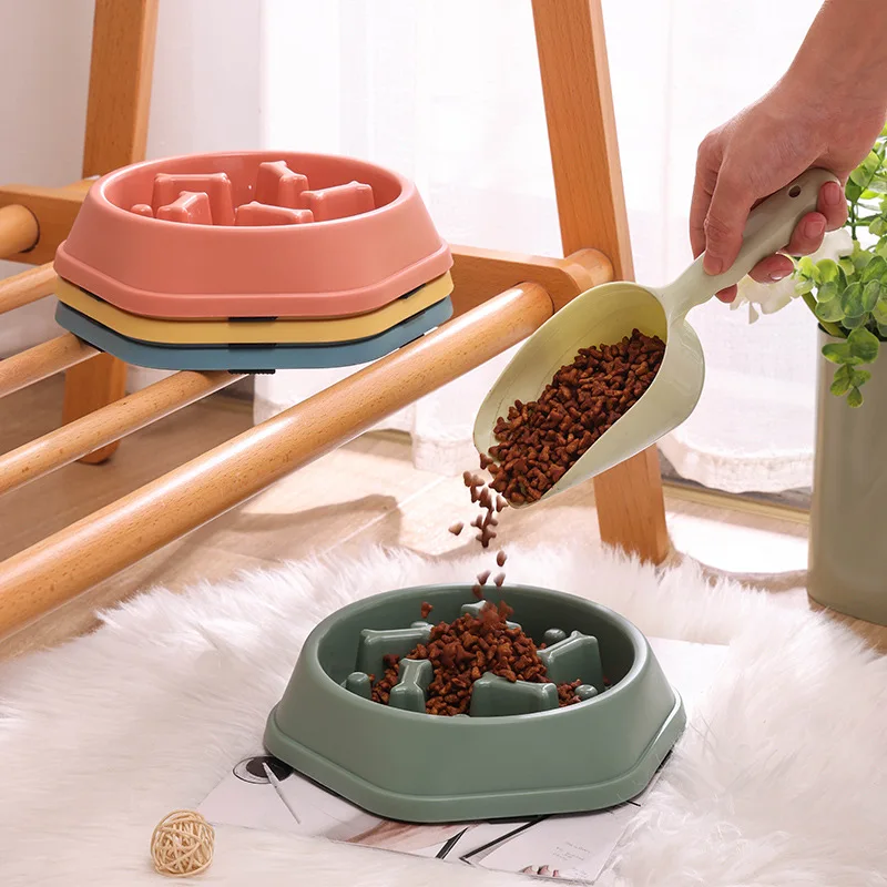 Pet Cat Slow Food Bowl Fat Help Healthy Round Anti-Choking Thickened And Non-Slip Multiple Colors Shapes Pet Cat Slow Food Bowl Fat Help Healthy Round Anti-Choking Thickened And Non-Slip Multiple Colors Shapes - Image 35