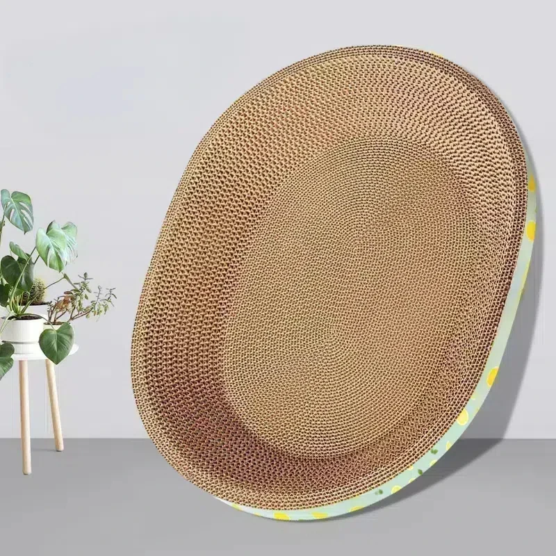 Cardboard Cat Scratchers Round Shape Scratching Bed Scratch Lounge For Kitten Play Scratch Cardboard Cat Scratchers Round Shape Scratching Bed Scratch Lounge For Kitten Play Scratch - Image 5