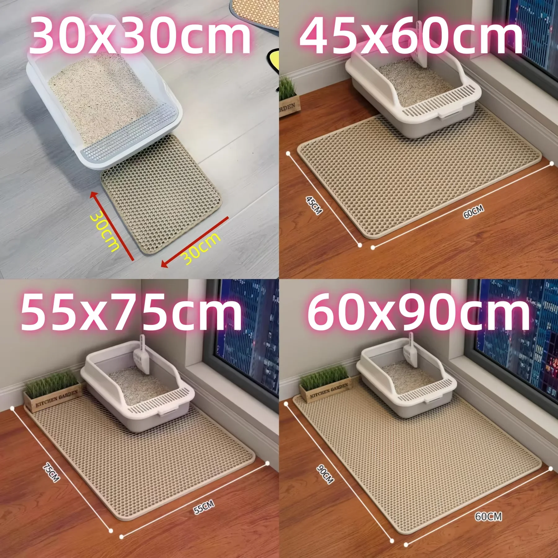 Cat Litter Mat 2-Layer Design Premium Sand Trapping Technology Waterproof Base Non-Slip Pet Floor Protector For Indoor Kittens Cat Litter Mat 2-Layer Design Premium Sand Trapping Technology Waterproof Base Non-Slip Pet Floor Protector For Indoor Kittens - Image 6
