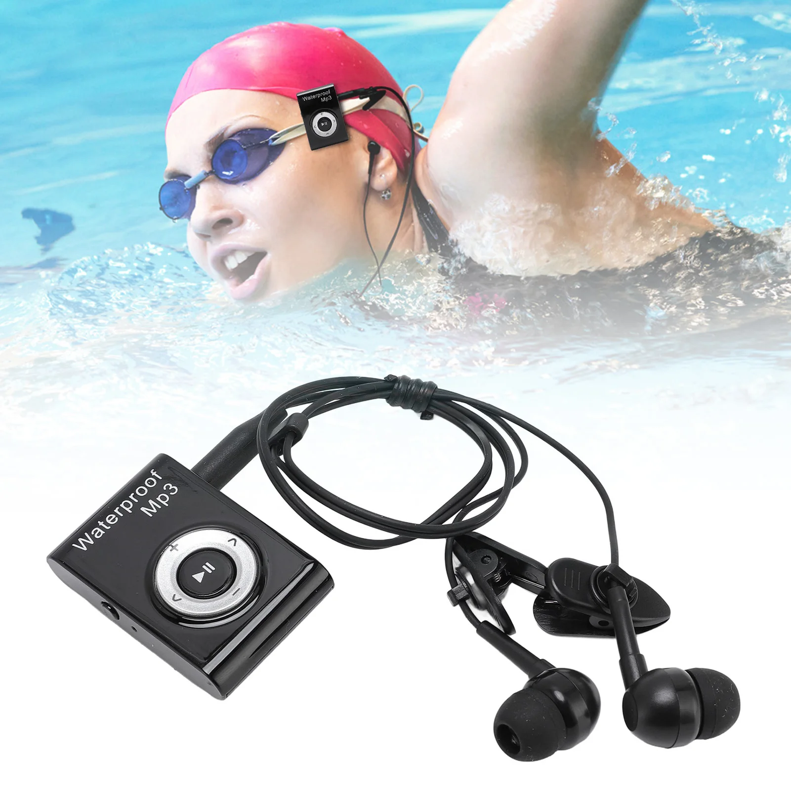 Mp3-Player 8 Gb Mit Schwimmkopfhörern – Ipx8 Wasserdichter Musikplayer Mit Ohrstöpseln Für Schwimmen, Tauchen &Amp; Surfen Mp3 Player