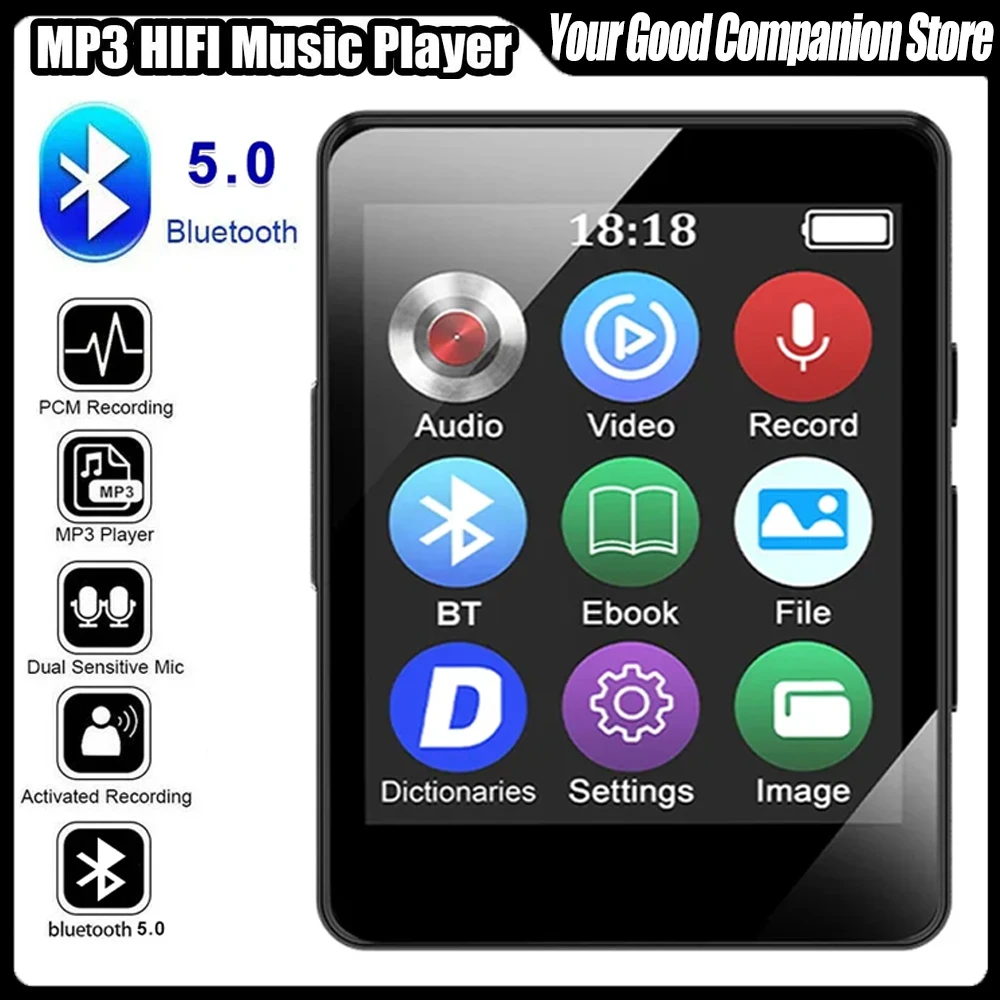 Tragbarer Mp3-Player Mit Bluetooth 5.0 – Mini-Musikplayer Mit Bildschirm, Avi-Videowiedergabe, Fm-Radio, Aufnahmefunktion Und Sport-Design Tragbarer Mp3-Player Mit Bluetooth 5.0 – Mini-Musikplayer Mit Bildschirm, Avi-Videowiedergabe, Fm-Radio, Aufnahmefunktion Und Sport-Design - Image 2