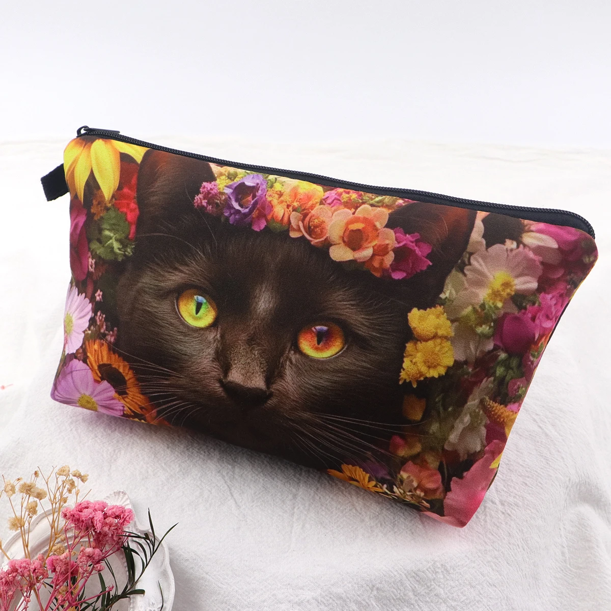 Cute Cat Women Travel Storage Bag Cosmetic Bag Makeup Bag Travel Organizer Bags Print Zipper Lipstick Bag Makeup Case Bag Cute Cat Women Travel Storage Bag Cosmetic Bag Makeup Bag Travel Organizer Bags Print Zipper Lipstick Bag Makeup Case Bag - Image 3