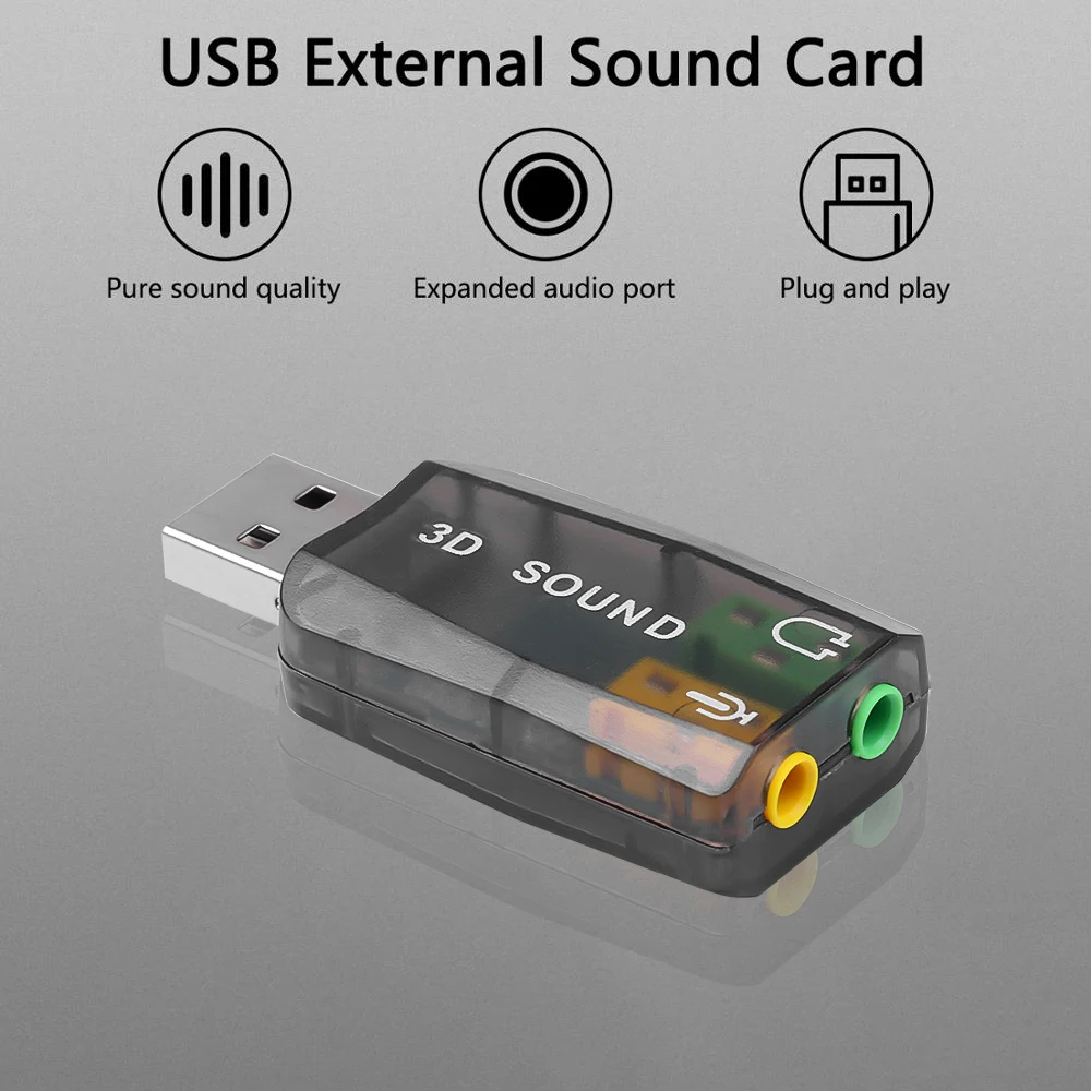 Externe Usb-Soundkarte Mini – Usb Auf 3,5-Mm-Audioadapter Für Hifi-Stereo, Lautsprecher, Laptop &Amp; Headsets Externe Usb-Soundkarte Mini – Usb Auf 3,5-Mm-Audioadapter Für Hifi-Stereo, Lautsprecher, Laptop &Amp; Headsets - Image 5