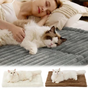 Selbstwärmende Katzen- und Hundematte, Haustierbett, ultraweiches Fleece, warme, gemütliche Komfort-Schlafmatte, universelle maschinenwaschbare Haustiermöbel