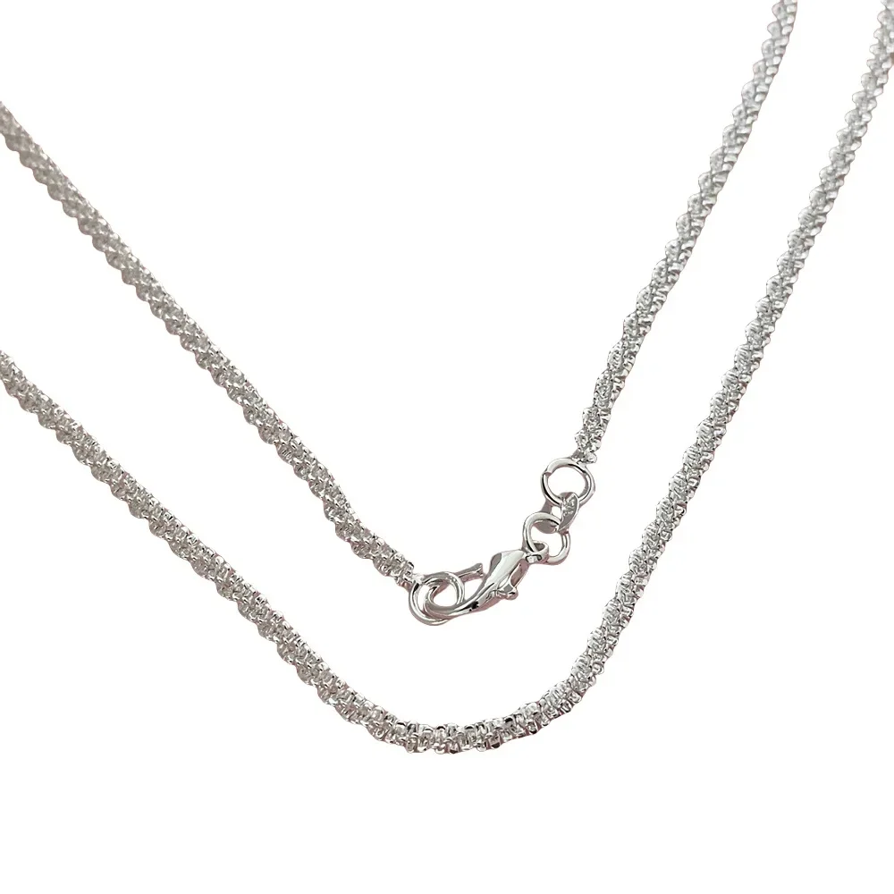 Heiße Neue 40-75 Cm 925 Sterling Silber Halskette 16-30 Zoll Originalität 2 Mm String Kette Für Frauen Mode Streetwear Schmuck Geschenke Heiße Neue 40-75 Cm 925 Sterling Silber Halskette 16-30 Zoll Originalität 2 Mm String Kette Für Frauen Mode Streetwear Schmuck Geschenke - Image 3