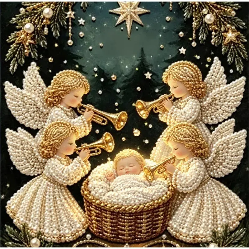 Diamond-Painting-Set Krippe 5D Mit Rahmen – Christliche Weihnachtsdeko Zum Aufhängen Diamond-Painting-Set Krippe 5D Mit Rahmen – Christliche Weihnachtsdeko Zum Aufhängen – Bild 2