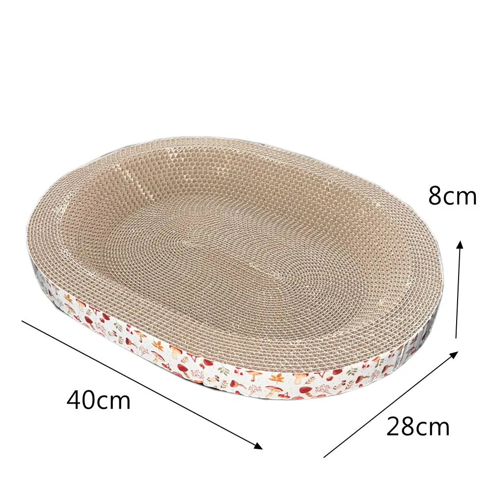 Cat Scratching Board Protect Furniture Grinding Claw Toys Oval Corrugated Paper Wear-Resistant Cat Nest Cat Accessories Cat Scratching Board Protect Furniture Grinding Claw Toys Oval Corrugated Paper Wear-Resistant Cat Nest Cat Accessories - Image 2
