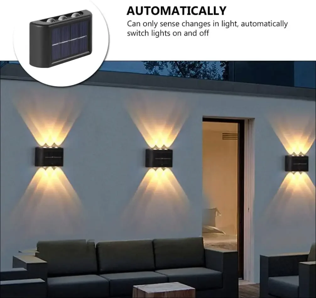 Solar-Led-Leuchte, Wasserdichte Außenwandlampe, Dämmerungssensor-Zaunbeleuchtung Für Garten, Hof, Veranda, Gehweg, Camping-Dekoration Solar-Led-Leuchte, Wasserdichte Außenwandlampe, Dämmerungssensor-Zaunbeleuchtung Für Garten, Hof, Veranda, Gehweg, Camping-Dekoration - Image 5