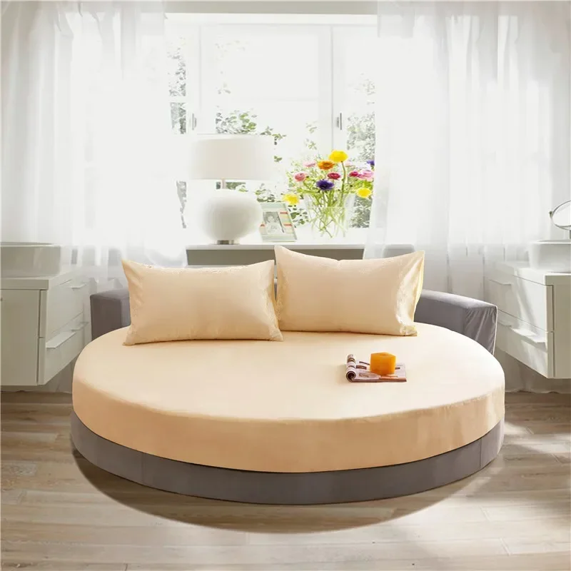 100% Cotton Round Bed Sheet Set Elastic Band Soft Skin Friendly Fitted Sheets Set Elastic Band Bedsheet 3/1 Pcs Mattress Cover 100% Cotton Round Bed Sheet Set Elastic Band Soft Skin Friendly Fitted Sheets Set Elastic Band Bedsheet 3/1 Pcs Mattress Cover - Image 32