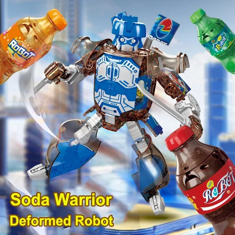 Cartoon Deformation Robot Simulated Bottled Soda Deformed Robot Action Figures Mecha Warrior Creative Model Toy Educational Toy Cartoon Deformation Robot Simulated Bottled Soda Deformed Robot Action Figures Mecha Warrior Creative Model Toy Educational Toy - Image 2