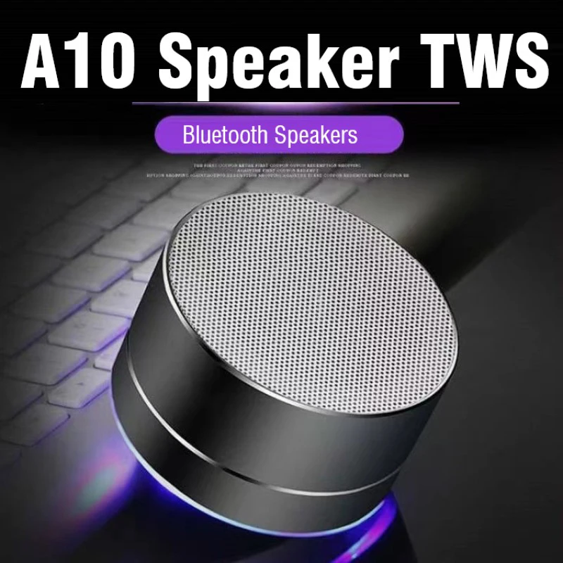 A10 Tragbarer Bluetooth-Lautsprecher Mit Subwoofer, Stereo-Surround-Sound, Usb, Mikrofon &Amp; Sd-Karte – Musiklautsprecher Für Outdoor &Amp; Freizeit Bluetooth-Lautsprecher