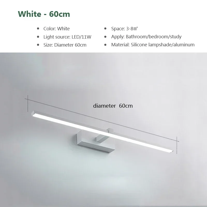 Moderne Led Wandleuchte Badezimmer Hardwares Wandleuchte Drei Farben Lichter Aluminium Badezimmer Bad Spiegel Linie Home Decor Leuchte Moderne Led Wandleuchte Badezimmer Hardwares Wandleuchte Drei Farben Lichter Aluminium Badezimmer Bad Spiegel Linie Home Decor Leuchte - Image 7