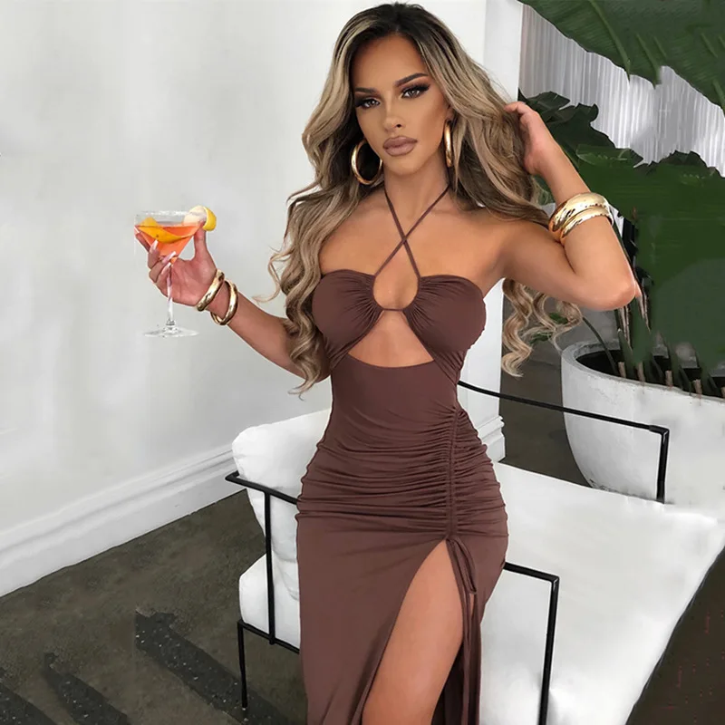 Ärmellose Sexy Weibliche Midi Backless Kleider Schlank Nacht Club Party Frauen Kleid Bodycon Vestidos Elegantes Para Mujer Ärmellose Sexy Weibliche Midi Backless Kleider Schlank Nacht Club Party Frauen Kleid Bodycon Vestidos Elegantes Para Mujer - Image 10