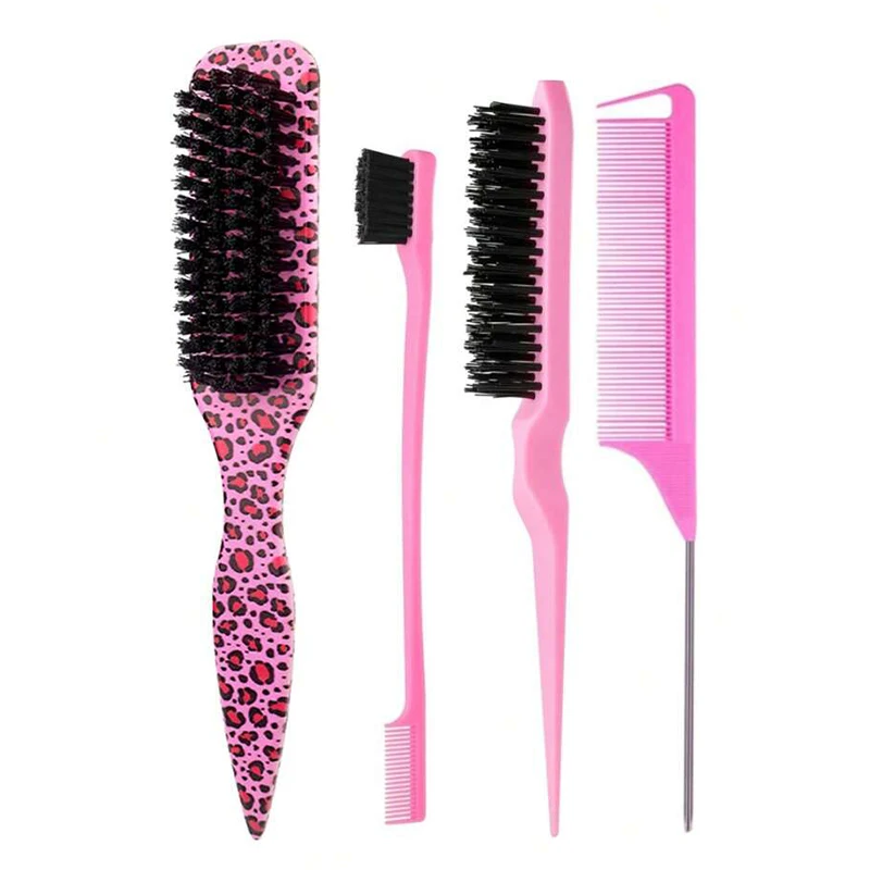 Bristle Slick Back Hair Brush For Sleek Ponytail Bun &Amp; Smoothing Baby Hairs, Flyaways, Edge Control - Backcombing &Amp; Teasing Bristle Slick Back Hair Brush For Sleek Ponytail Bun &Amp; Smoothing Baby Hairs, Flyaways, Edge Control - Backcombing &Amp; Teasing - Image 7