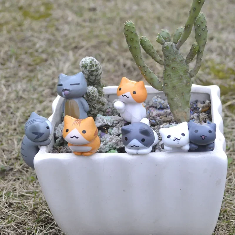 6Pcs/Set Cartoon Lucky Cat Home Garden Bonsai Decorations Miniatures Gift Lovely Micro Landscape Kitten Miniature Craft 6Pcs/Set Cartoon Lucky Cat Home Garden Bonsai Decorations Miniatures Gift Lovely Micro Landscape Kitten Miniature Craft - Image 4