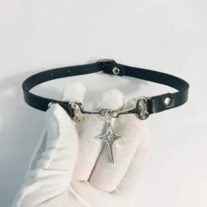 2025 Punk Y2K Charm Grunge Anhänger PU Leder Sexy Halsband Vintage Halsketten für Frauen Spice Girls Goth Schmuck Zubehör Geschenk