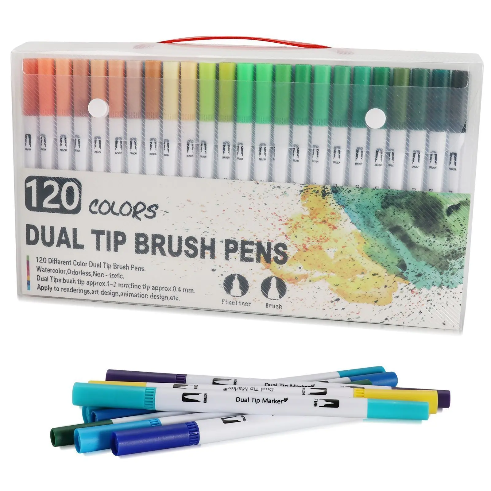 120 Farben Filzstift Zeichnen Aquarell Kunstmarker Stift Doppelseitiger Pinsel Fineliner Farbstift-Set Für Kunst Kalligraphie Malerei 120 Farben Filzstift Zeichnen Aquarell Kunstmarker Stift Doppelseitiger Pinsel Fineliner Farbstift-Set Für Kunst Kalligraphie Malerei - Image 17
