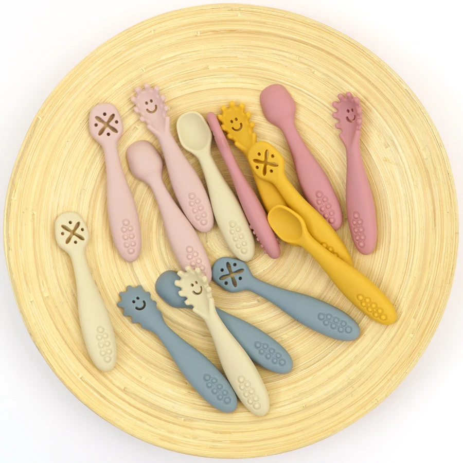3Pcs Silicone Spoon Fork For Baby Utensils Set Feeding Food Toddler Learn To Eat Training Soft Fork Cutlery Children'S Tableware 3Pcs Silicone Spoon Fork For Baby Utensils Set Feeding Food Toddler Learn To Eat Training Soft Fork Cutlery Children'S Tableware - Image 6