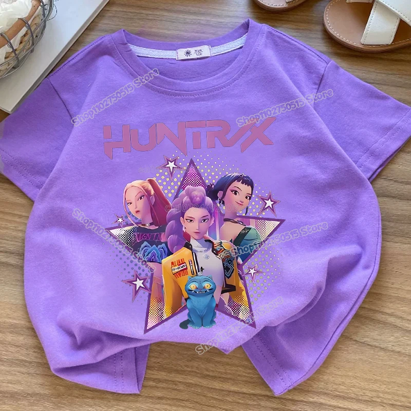 Summre Girl Kpop Demon Hunters Kleidung Rumi Mira Zoey Kurzarm-T-Shirt Für Kinder, Sommer, Lässige Oberteile, Cartoon-T-Shirt Aus Baumwolle Für Kleinkinder Summre Girl Kpop Demon Hunters Kleidung Rumi Mira Zoey Kurzarm-T-Shirt Für Kinder, Sommer, Lässige Oberteile, Cartoon-T-Shirt Aus Baumwolle Für Kleinkinder - Image 23