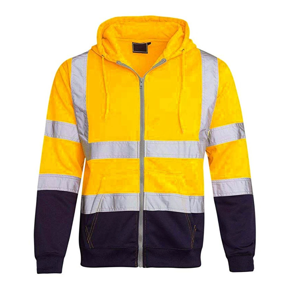 Herren-Oberteile Mit Kapuze Und Reißverschluss, Modisches, Gut Sichtbares, Reflektierendes Sweatshirt Für Herren, Bomberjacke, Seitentaschen, Atmungsaktive Mantel-Oberteile Herren-Oberteile Mit Kapuze Und Reißverschluss, Modisches, Gut Sichtbares, Reflektierendes Sweatshirt Für Herren, Bomberjacke, Seitentaschen, Atmungsaktive Mantel-Oberteile - Image 9