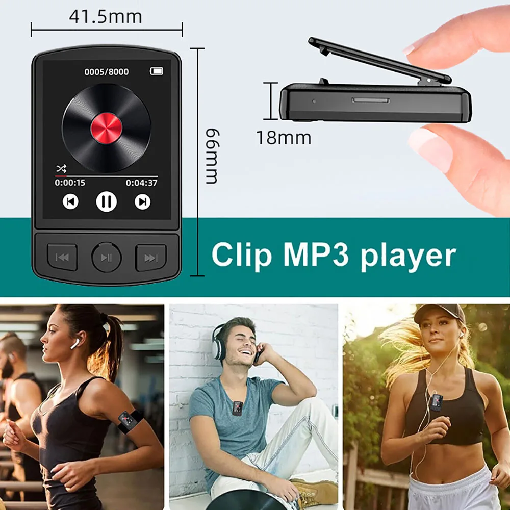 Mp3-Player Tragbarer Sport-Clip Walkman Hifi-Sound Bluetooth-Kompatibel 5.0 Student Walkman 1,8-Zoll-Bildschirm Mit Fm-Radio E-Book Mp3-Player Tragbarer Sport-Clip Walkman Hifi-Sound Bluetooth-Kompatibel 5.0 Student Walkman 1,8-Zoll-Bildschirm Mit Fm-Radio E-Book - Image 3