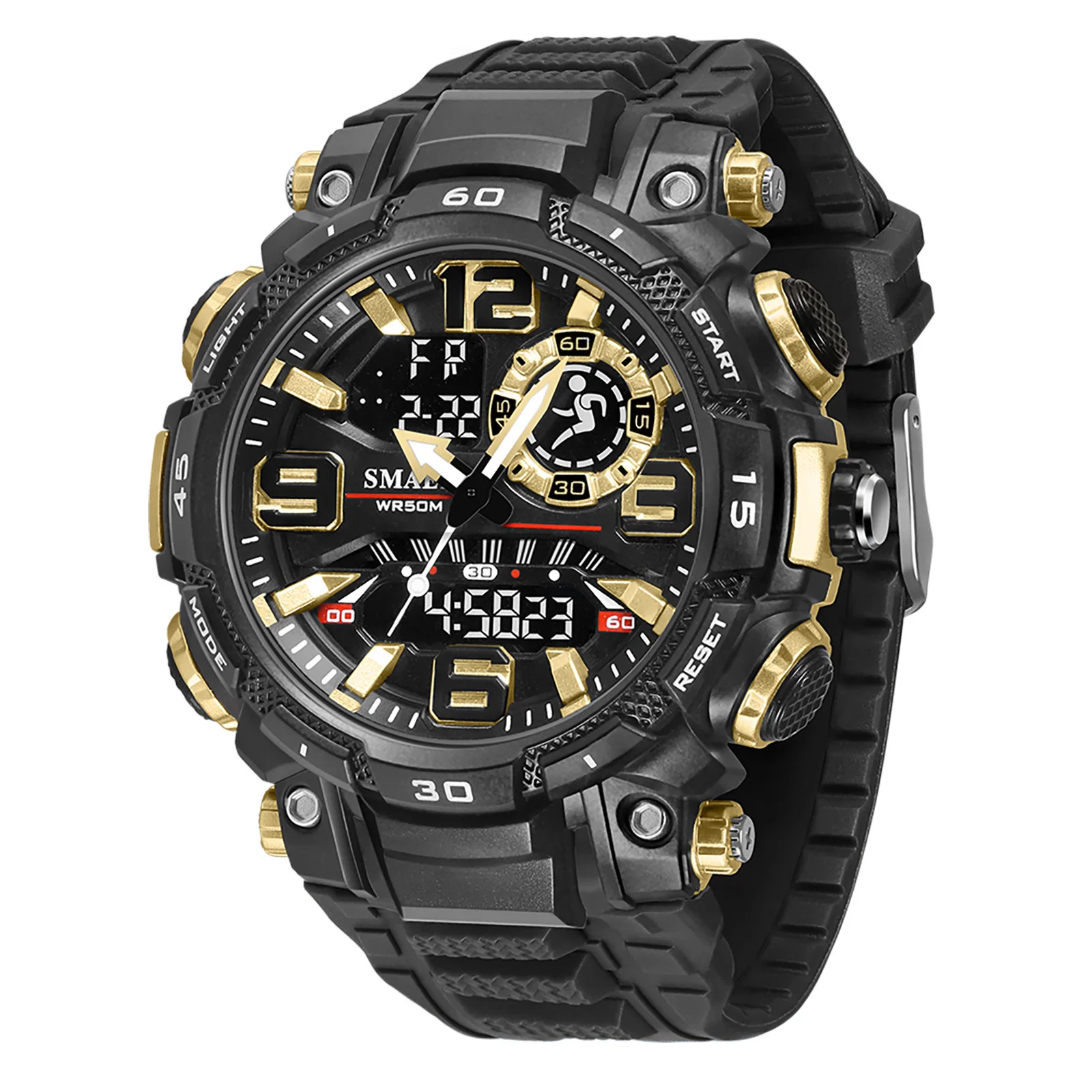Quarzuhr Für Männer Smael Uhr Wasserdichte Stoppuhr Led-Uhren Männliche Uhr 1921 Sport Uhren Männer Relogio Masculino Digital Quarzuhr Für Männer Smael Uhr Wasserdichte Stoppuhr Led-Uhren Männliche Uhr 1921 Sport Uhren Männer Relogio Masculino Digital - Image 7