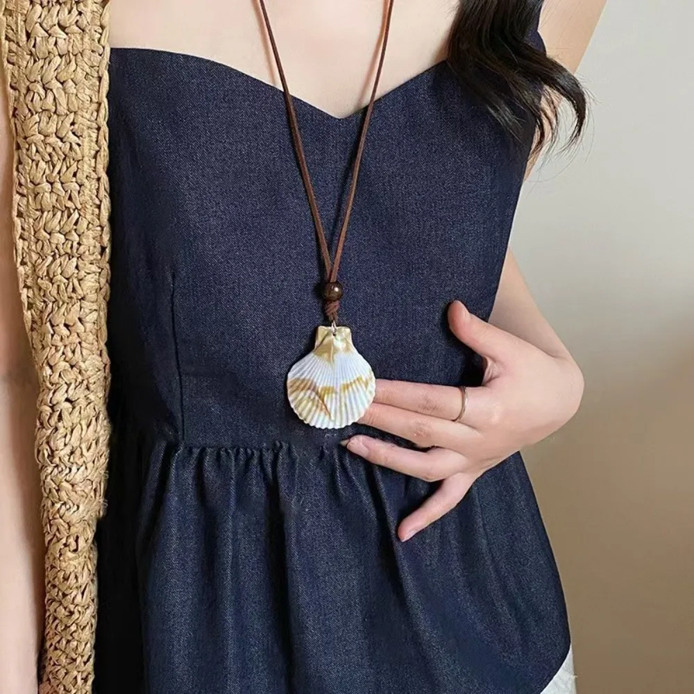 Bohemian Retro Seestern Anhänger Halskette Für Frauen Sommer Ozean Y2K Zubehör Shell Conch Lange Kette Halskette Schmuck Geschenke Bohemian Retro Seestern Anhänger Halskette Für Frauen Sommer Ozean Y2K Zubehör Shell Conch Lange Kette Halskette Schmuck Geschenke - Image 6