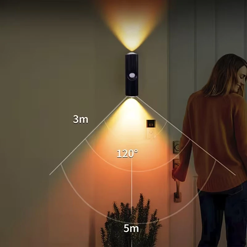 Intelligente Sensor-Wandleuchte Usb-Aufladbar Bewegungsmelder Nachtlicht Led Magnetischer Strahler Für Schlafzimmer Flur Treppe Intelligente Sensor-Wandleuchte Usb-Aufladbar Bewegungsmelder Nachtlicht Led Magnetischer Strahler Für Schlafzimmer Flur Treppe - Image 5