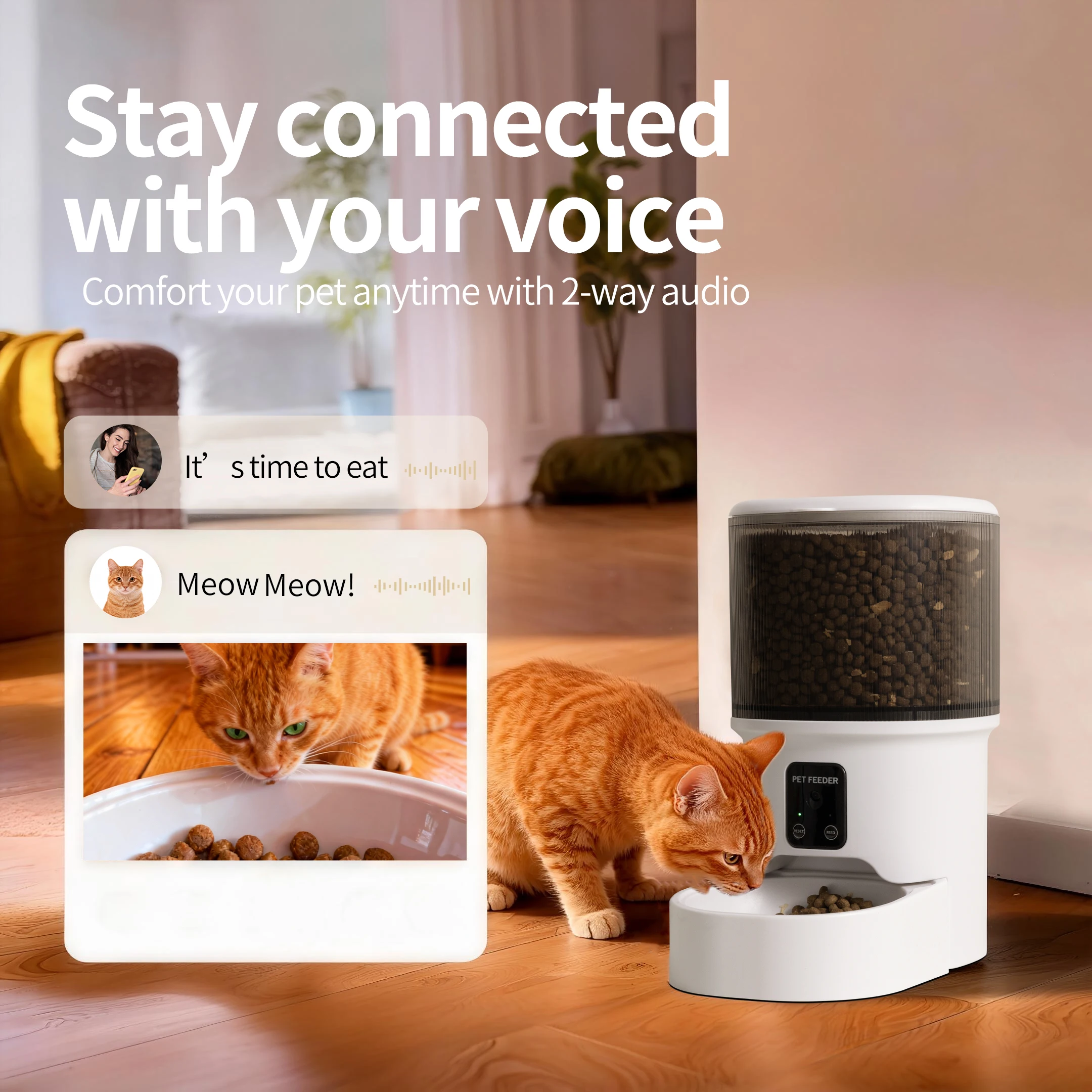 4L Intelligenter Futterautomat Für Haustiere, Automatischer Katzenfutterspender, Futternapf Für Katzen Und Hunde, Automatischer Katzenfütterer, Hundenapf Für Langsames Fressen Mit Zeitgesteuerter Portionierung 4L Intelligenter Futterautomat Für Haustiere, Automatischer Katzenfutterspender, Futternapf Für Katzen Und Hunde, Automatischer Katzenfütterer, Hundenapf Für Langsames Fressen Mit Zeitgesteuerter Portionierung - Image 4