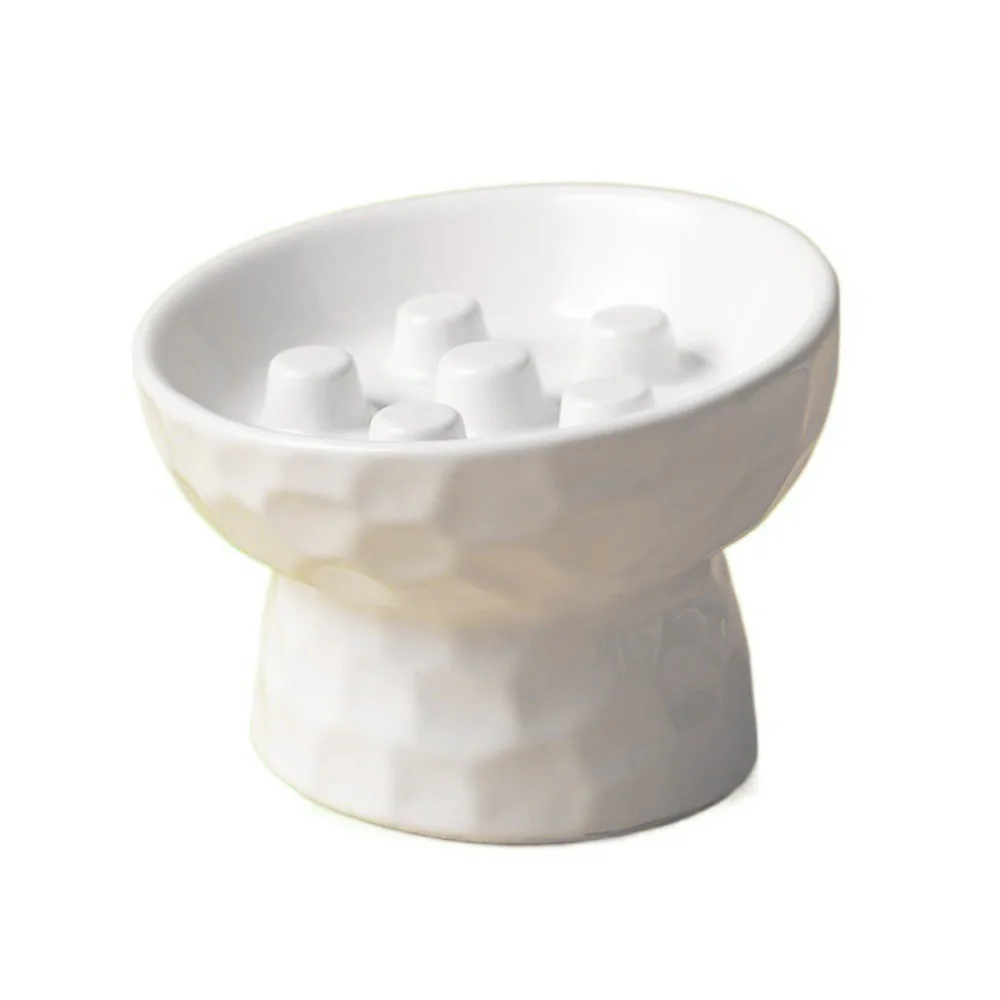 Ceramic Cat Slow Feeder Bowl Slanted Mouth Non-Slip Pet High Foot Bowl Anti Tipping Stable Elevated Cats Feeder Basin Ceramic Cat Slow Feeder Bowl Slanted Mouth Non-Slip Pet High Foot Bowl Anti Tipping Stable Elevated Cats Feeder Basin - Image 10