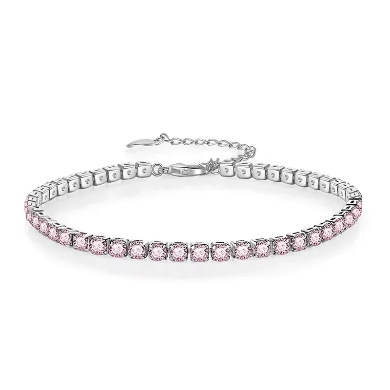 Neues Funkelndes Modisches Damen-Tennis-Zirkon-Armband Aus 925Er Sterlingsilber, Originelles Leichtes Luxus-Armband, Hochzeitsschmuck, Geschenk Neues Funkelndes Modisches Damen-Tennis-Zirkon-Armband Aus 925Er Sterlingsilber, Originelles Leichtes Luxus-Armband, Hochzeitsschmuck, Geschenk - Image 4