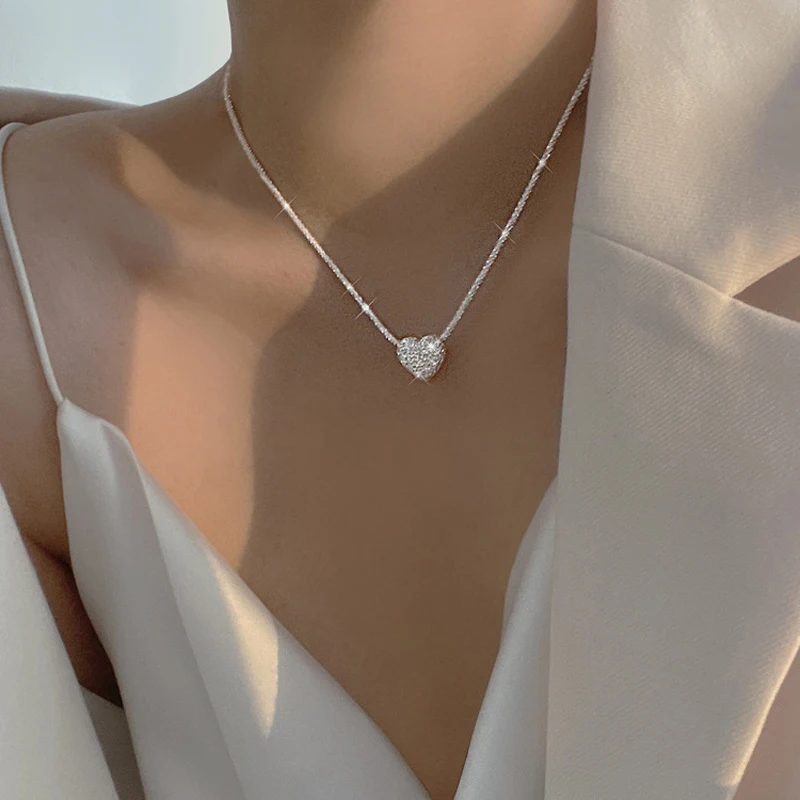Nieuw 925 Sterling Zilver Mädchen Hammer Muster Liebe Halsket Einfache Herzförmige Anhänger Frauen Geschenk Boutique Schmuck Nk153 Nieuw 925 Sterling Zilver Mädchen Hammer Muster Liebe Halsket Einfache Herzförmige Anhänger Frauen Geschenk Boutique Schmuck Nk153 - Image 13