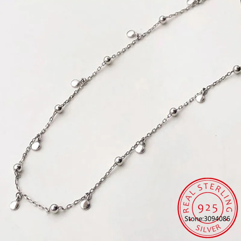 Echte 925Er Sterlingsilber-Geometrische Runde Halsband-Halskette Für Modische Frauen, Minimalistischer Feiner Schmuck, Niedliche Accessoires, Geschenk Echte 925Er Sterlingsilber-Geometrische Runde Halsband-Halskette Für Modische Frauen, Minimalistischer Feiner Schmuck, Niedliche Accessoires, Geschenk - Image 5