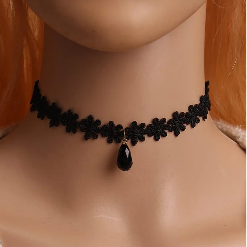 Mode Samt Choker Halskette Für Frauen Vintage Sexy Spitze Halskette Mit Anhängern Gothic Mädchen Hals Schmuck Accessoires Mode Samt Choker Halskette Für Frauen Vintage Sexy Spitze Halskette Mit Anhängern Gothic Mädchen Hals Schmuck Accessoires